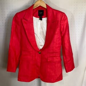 Smythe Les Vestes coral colored linen blazer